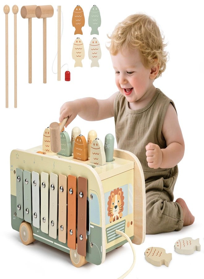 Vanplay Montessori Toys for 1 Year Old - Wooden Hammering Pounding Toys for One Year Old Girls Boy Gifts, 7 in 1 Learning Activities for Baby First Christmas Birthday Gifts for Toddlers 1-3-2-4 - Image 1